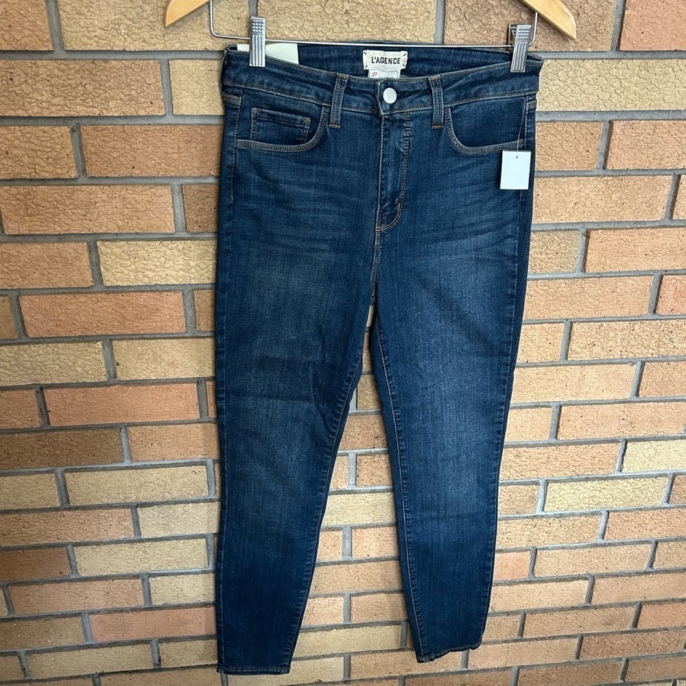 NWT L’AGENCE MARGOT High Rise Skinny Denim Jean Dark Wash Size 27